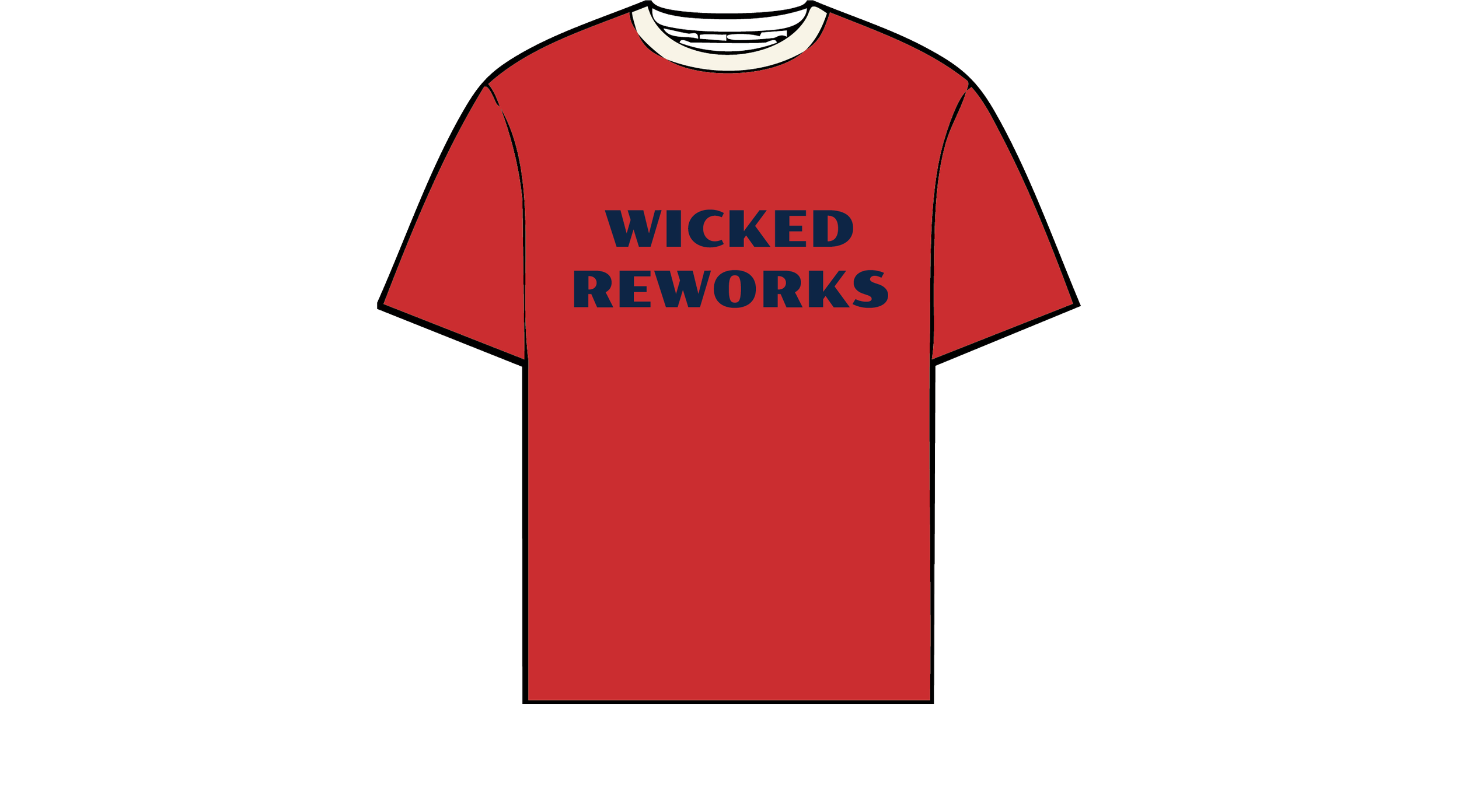 upcycled clothing apparel, t-shirts from thrifted materials