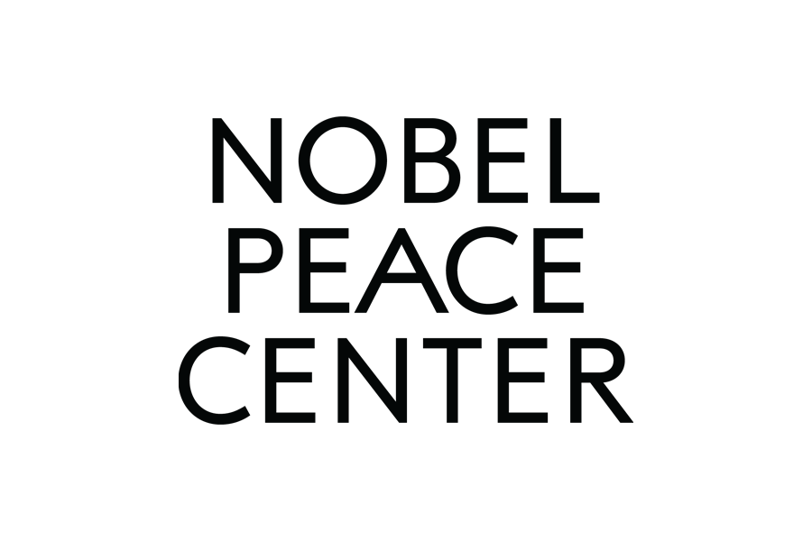 Text reading 'Nobel Peace Center' in black letters on a white background.