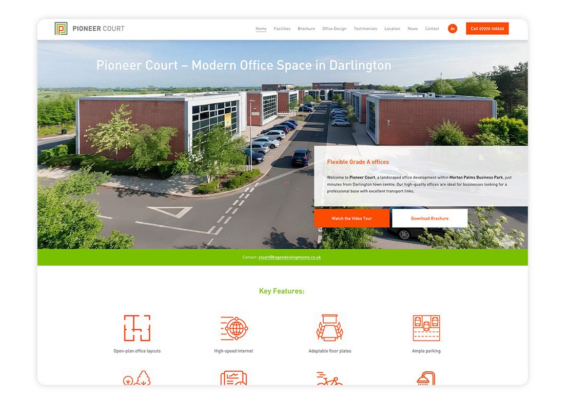Pioneer Court website design