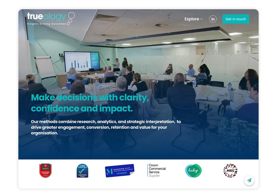 Trueology website design