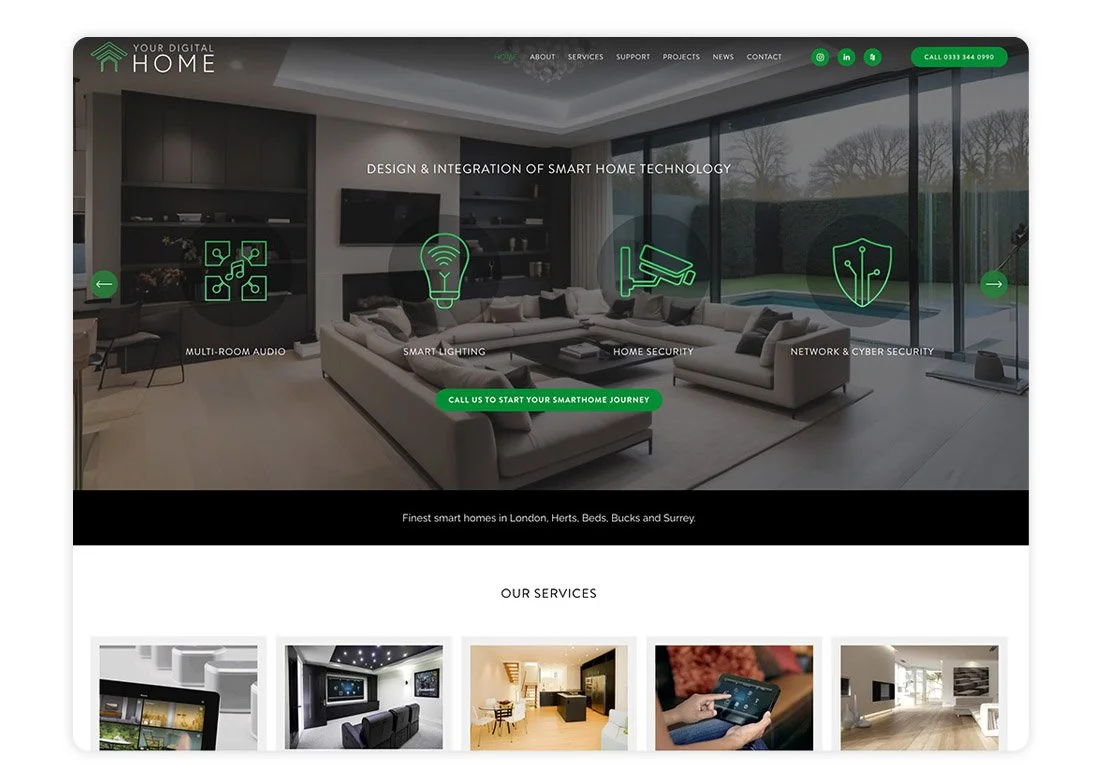 Your Digital Home website design