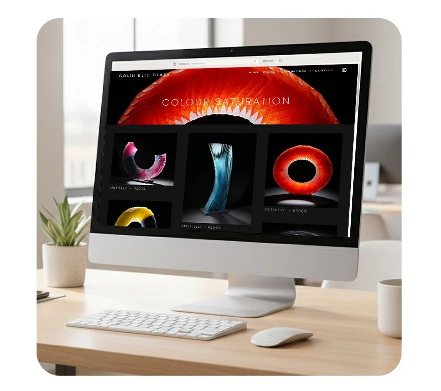 Colin Reid Glass website redesign