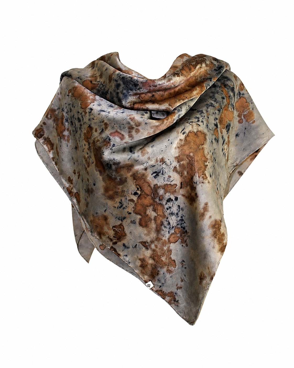 Multi-Wearable Square Silk Scarf ''Le Monde''