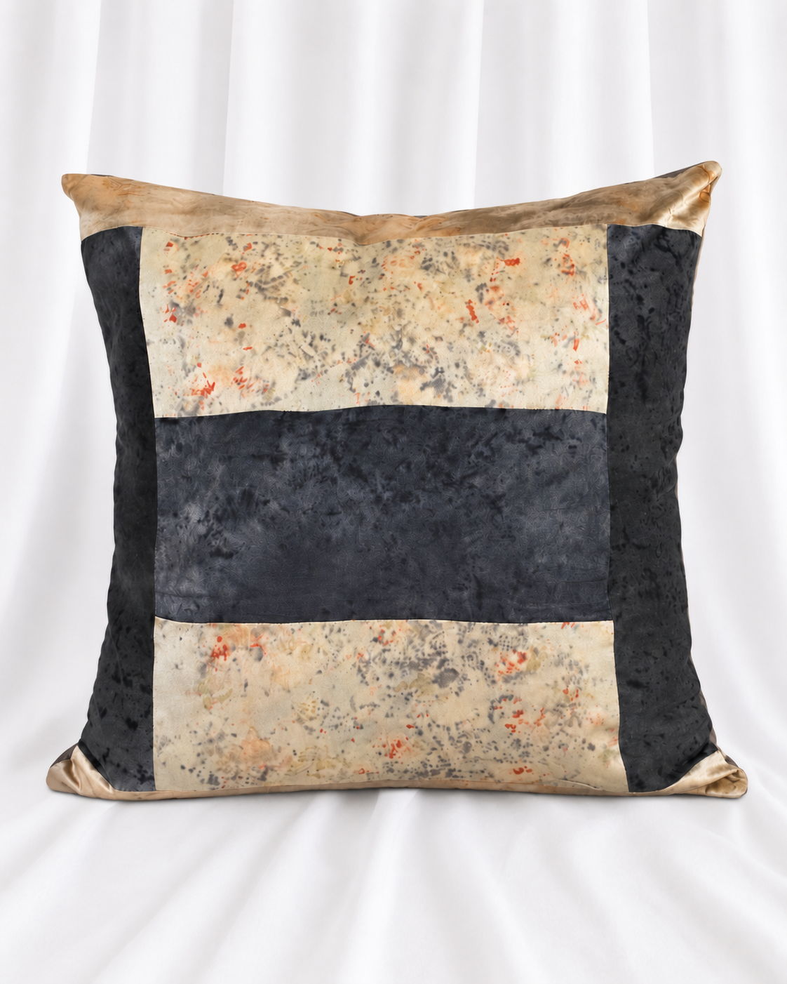 Naturally Dyed Silk Patchwork Cushion