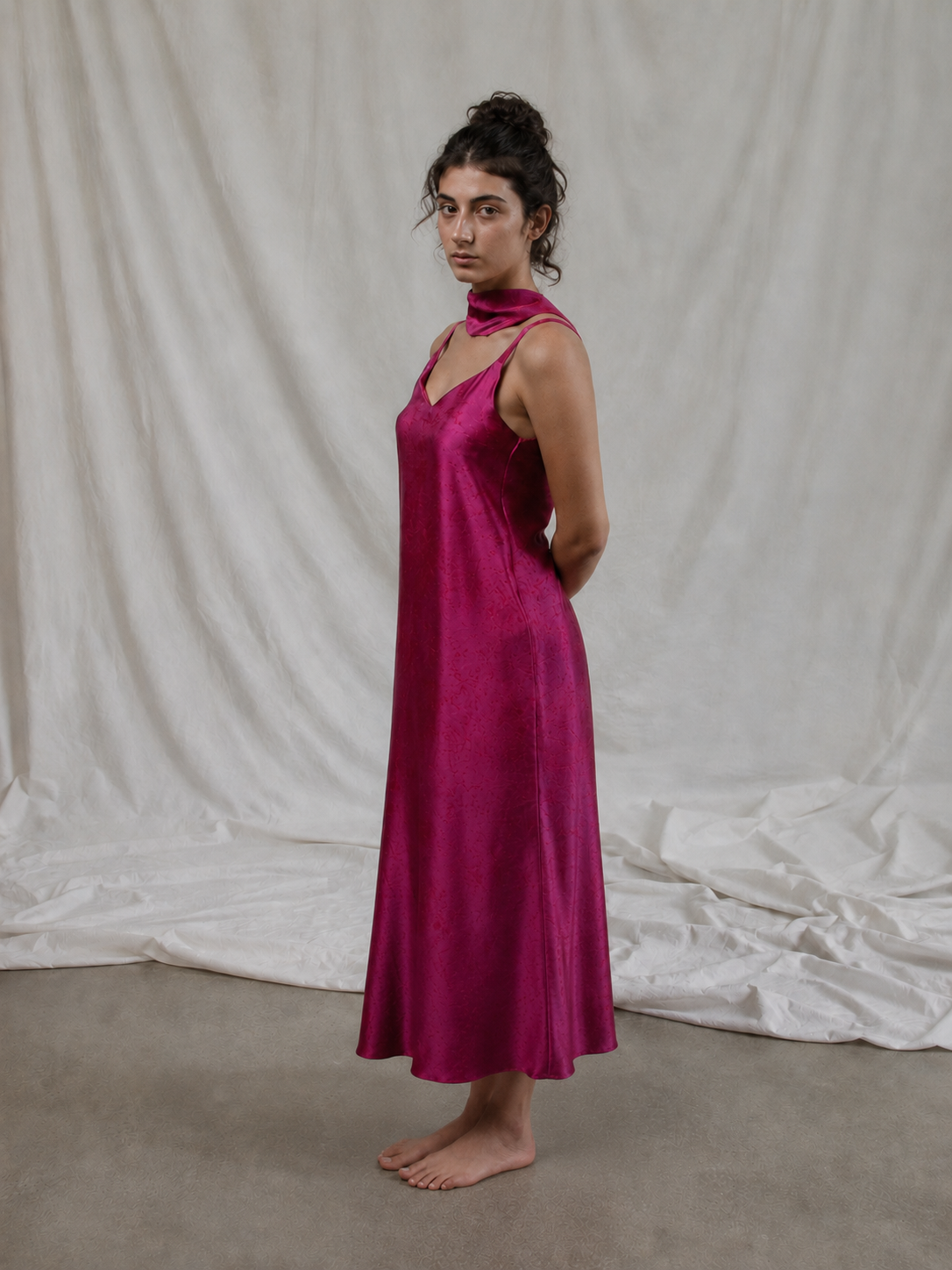 Magenda Long Silk Dress
