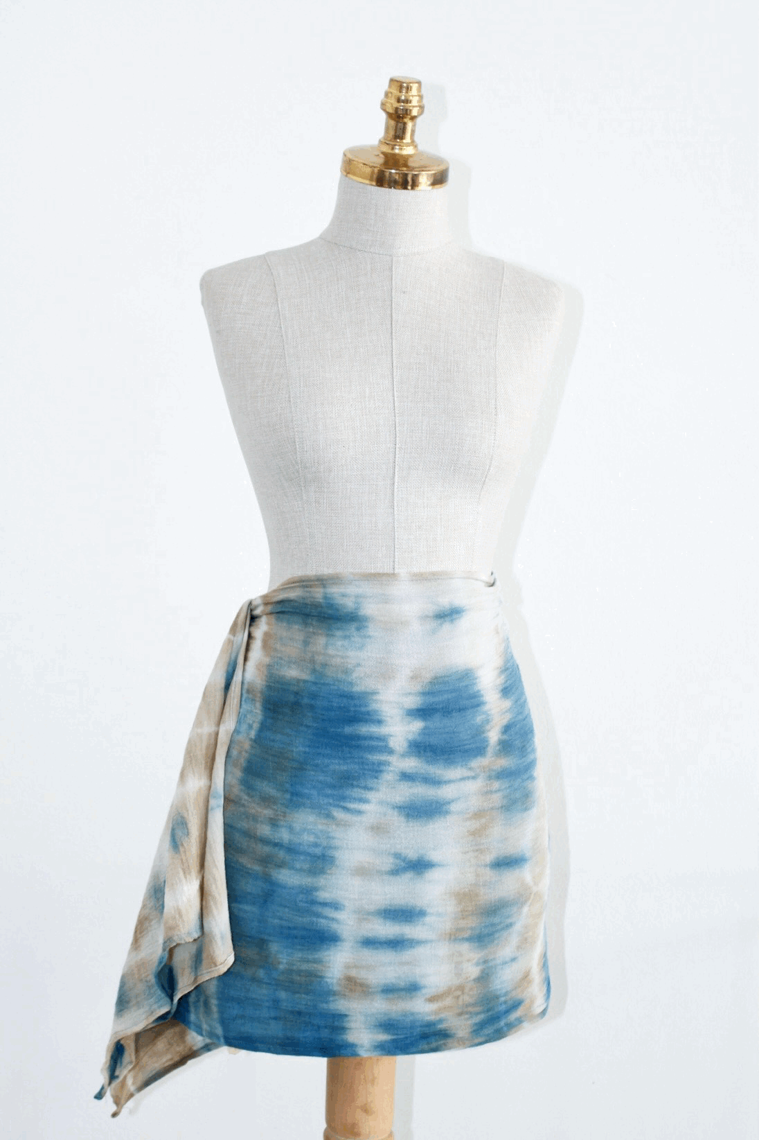 Indigo Cotton Long Scarf