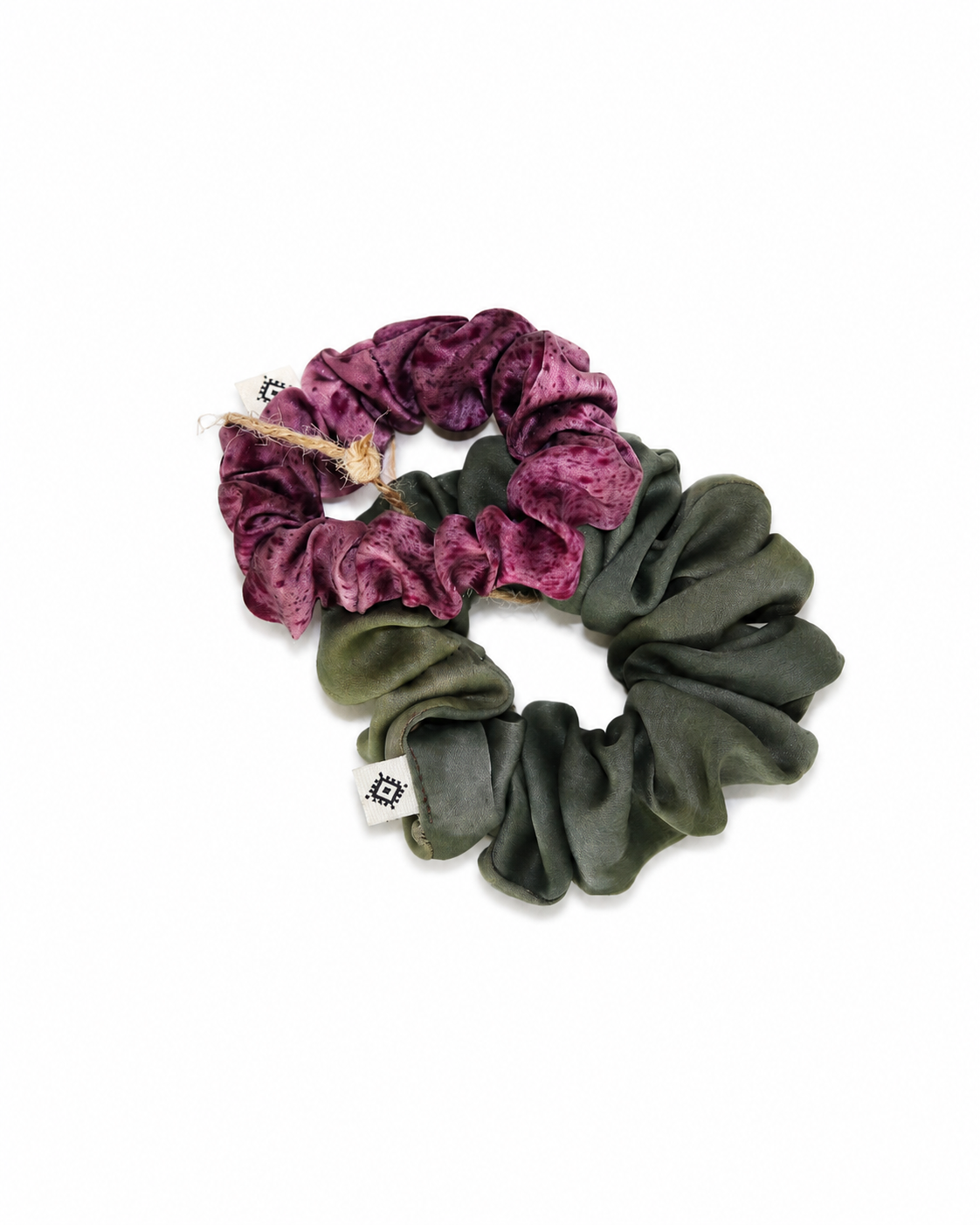 Set of 2 Small Silk Scrunchies