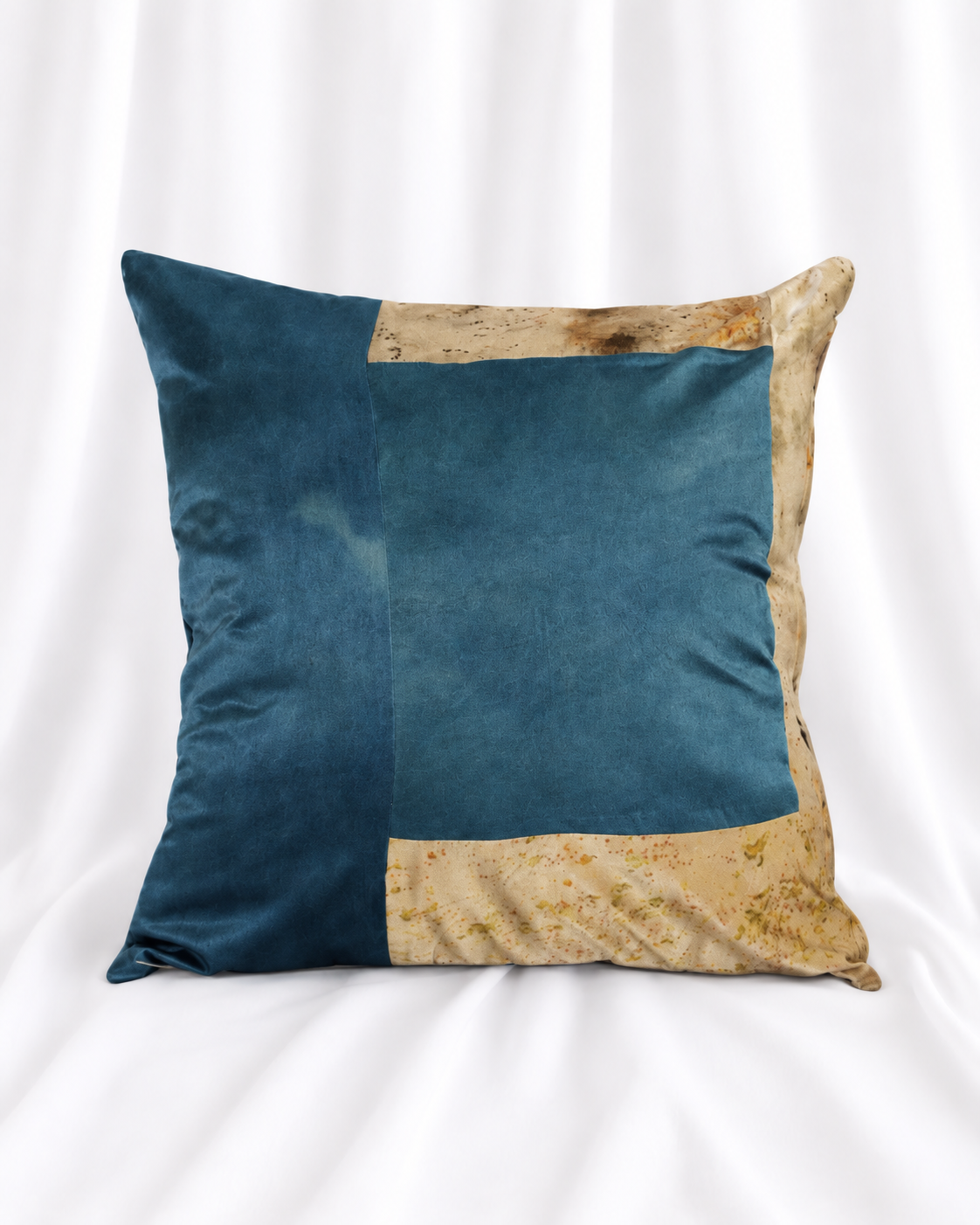 Naturally Dyed Silk Patchwork Cushion