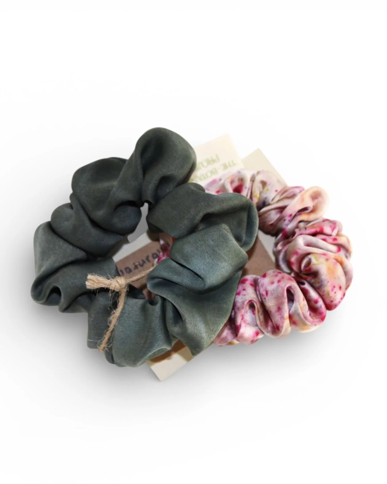 Set of 2 Small Silk Scruncies