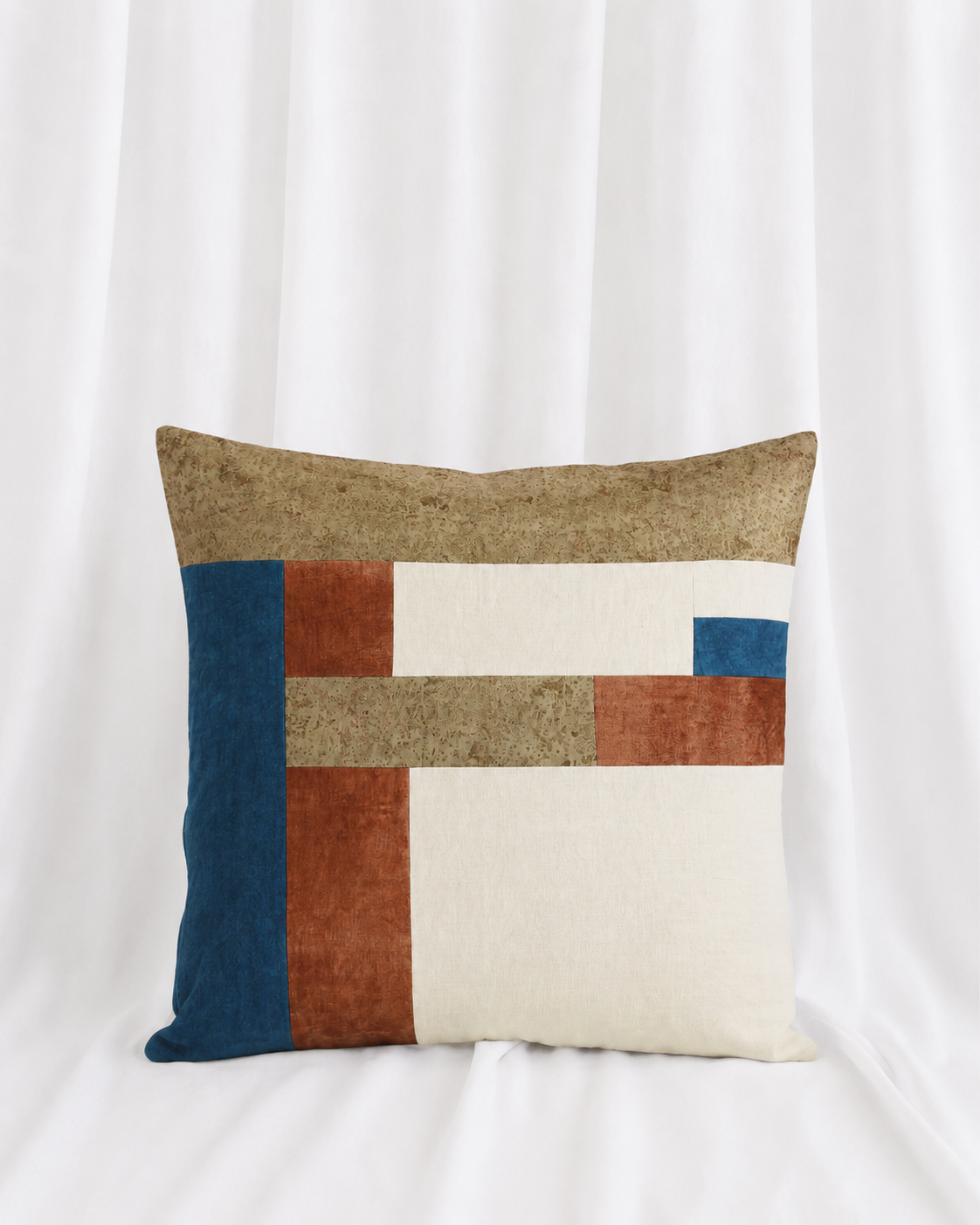 Natural Dyed Patchwork Cushion