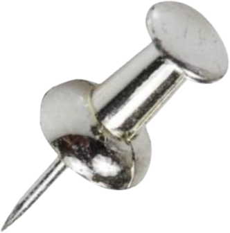 A silver labret piercing jewelry with a straight post and flat disc ends.