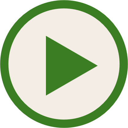 Green play button icon on a white circular background with a green border.