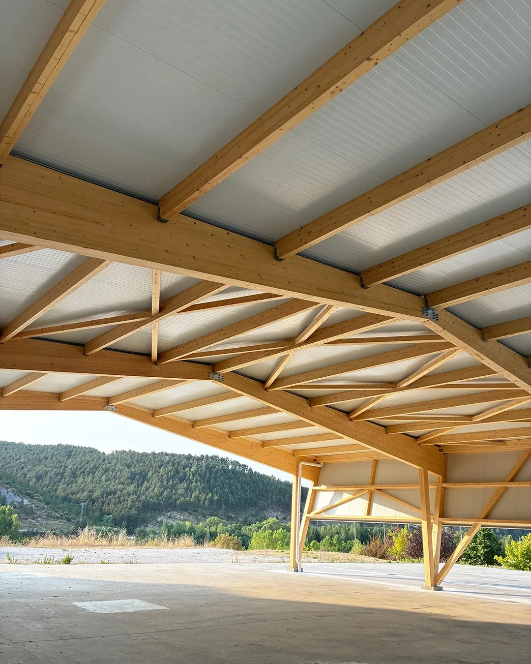 Cubierto en plaza de Aoiz - arquitectura Luis Goñi Iturralde