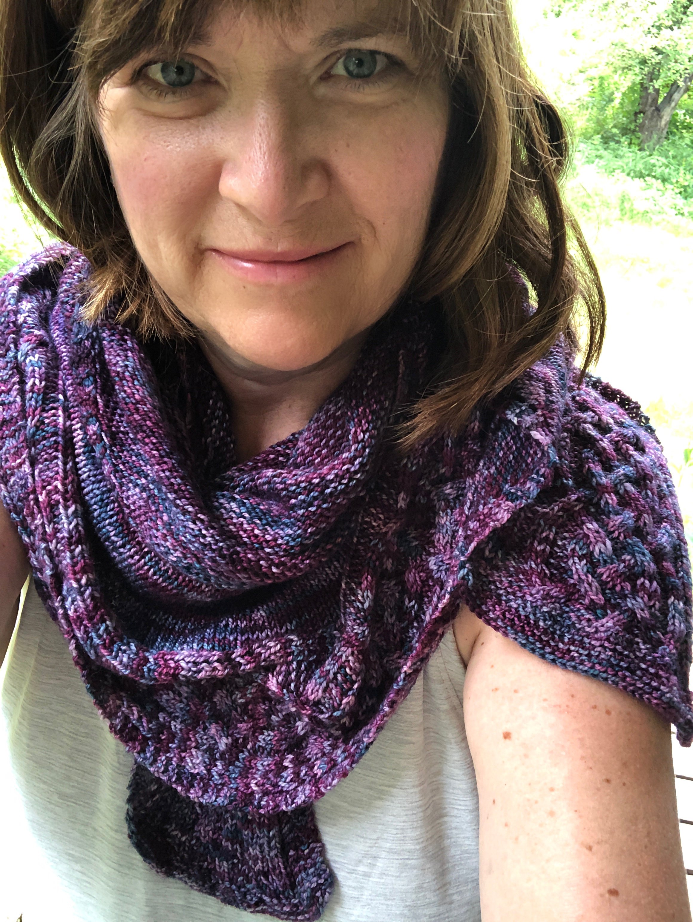 Handknit Celtic Braid Shawl 60x22 inches-2.jpeg
