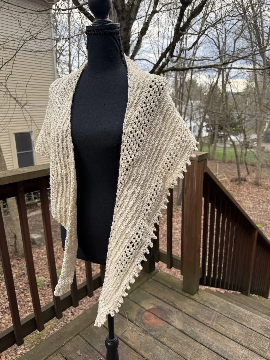 Emerald Isle Shawl knit with handspun yarn from Ireland-2.JPG