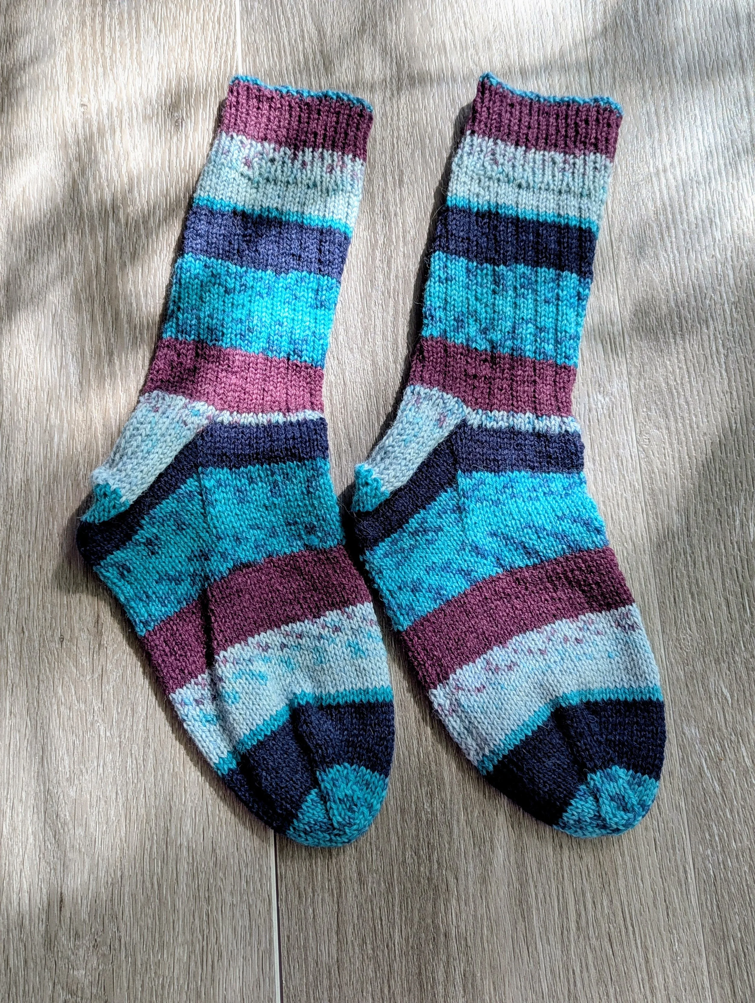 Handknit-Stiped Socks - Blues-and-Purples-2.jpg