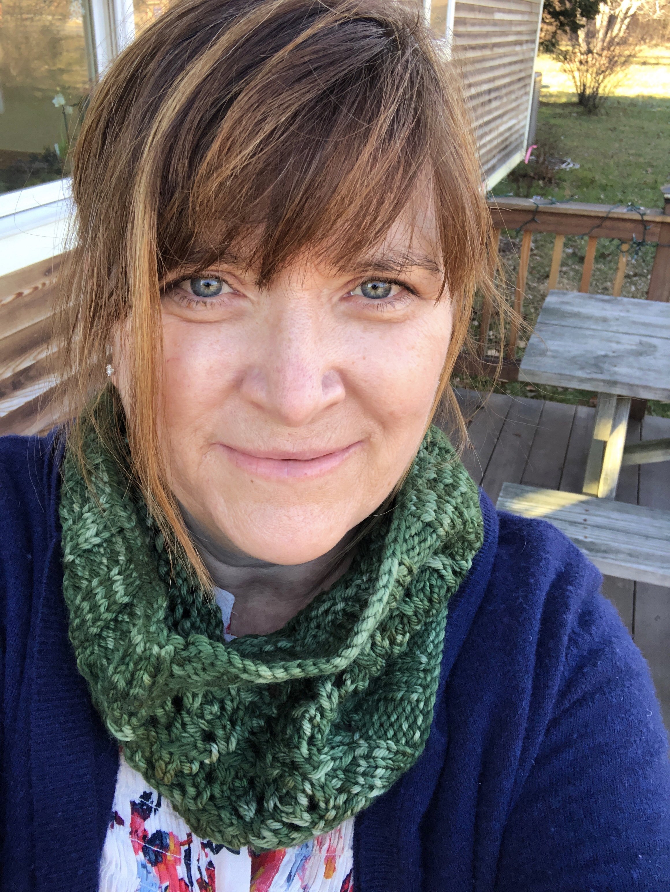 Hidden Lace Cowl-knit with hand-dyed bulky-yarn-2.JPEG.JPEG