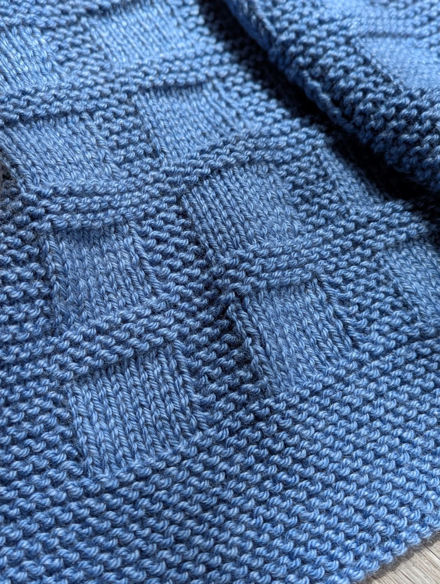 One Sweet Baby Blanket-knit in washable blue yarn 24-x-24"-2.jpg