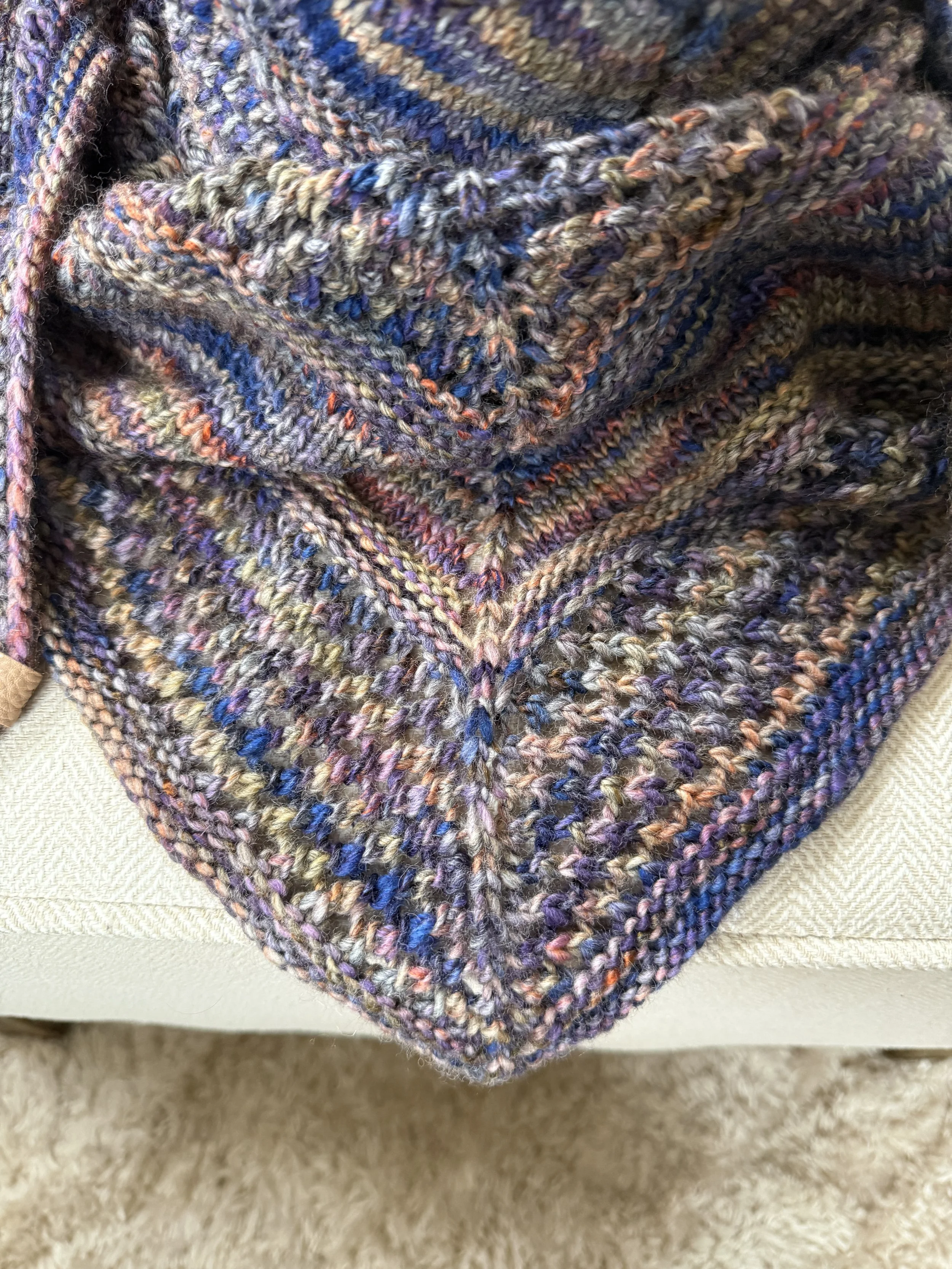 Layers and Lace Shawl handknit in browns and blue tones-6.JPG
