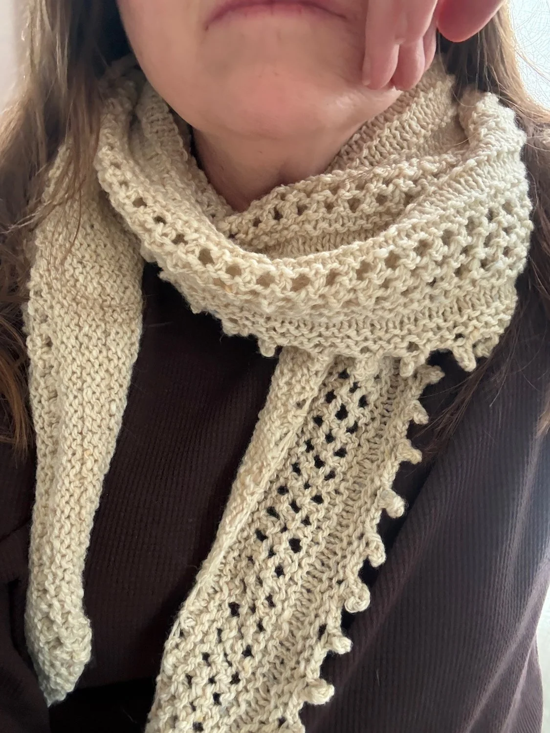 Emerald Isle Shawl knit with handspun yarn from Ireland-6.JPG