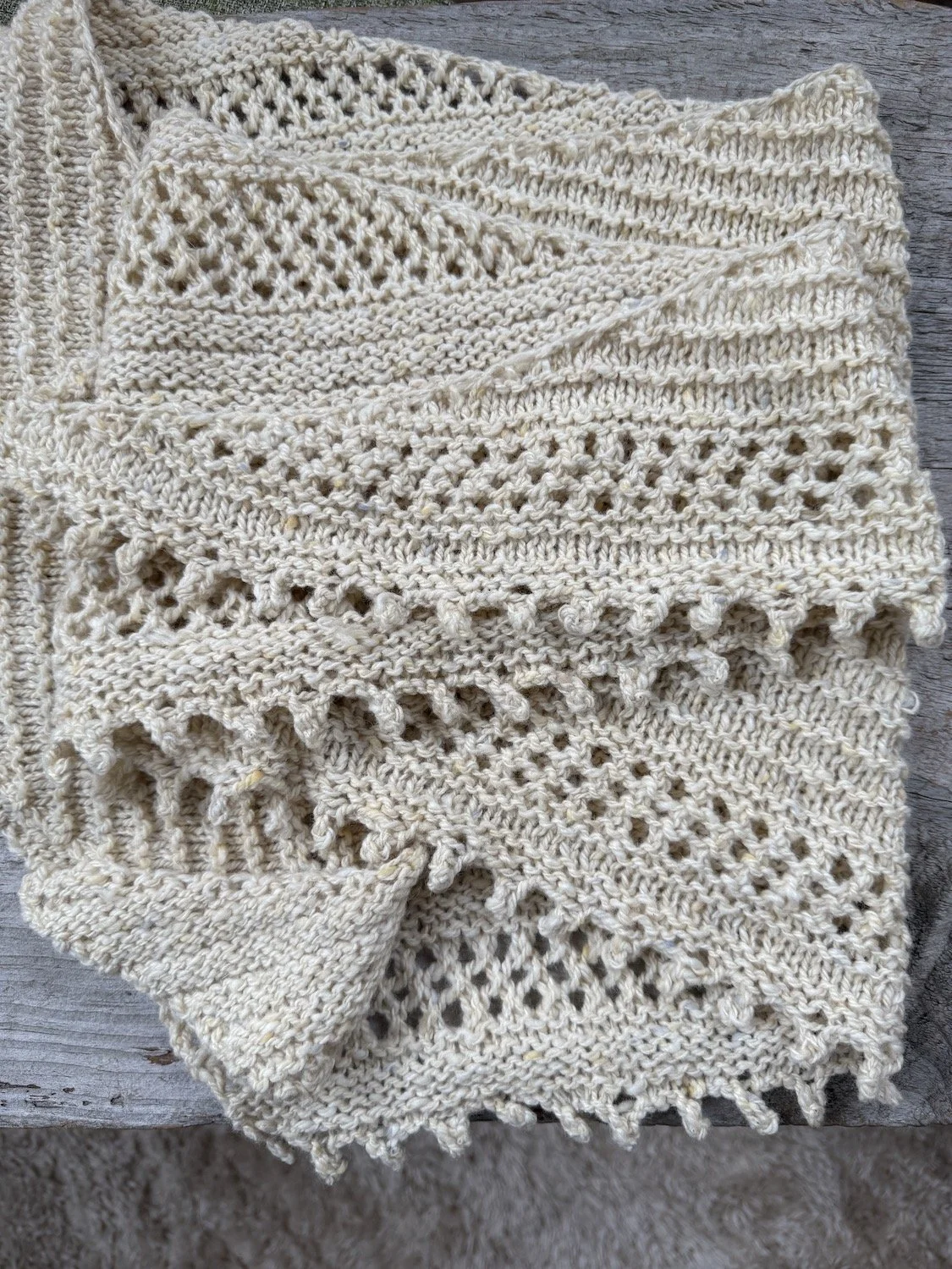 Emerald Isle Shawl knit with handspun yarn from Ireland-5.JPG