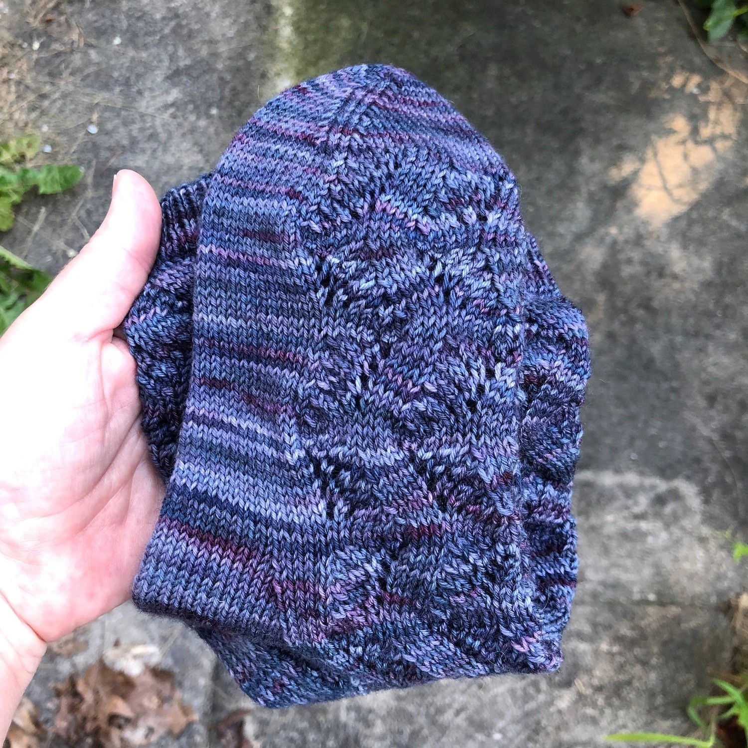 Lacey blue socks made using locally hand-dyed washable merino wool-Women’s sizes 7-9-a.jpg.jpeg