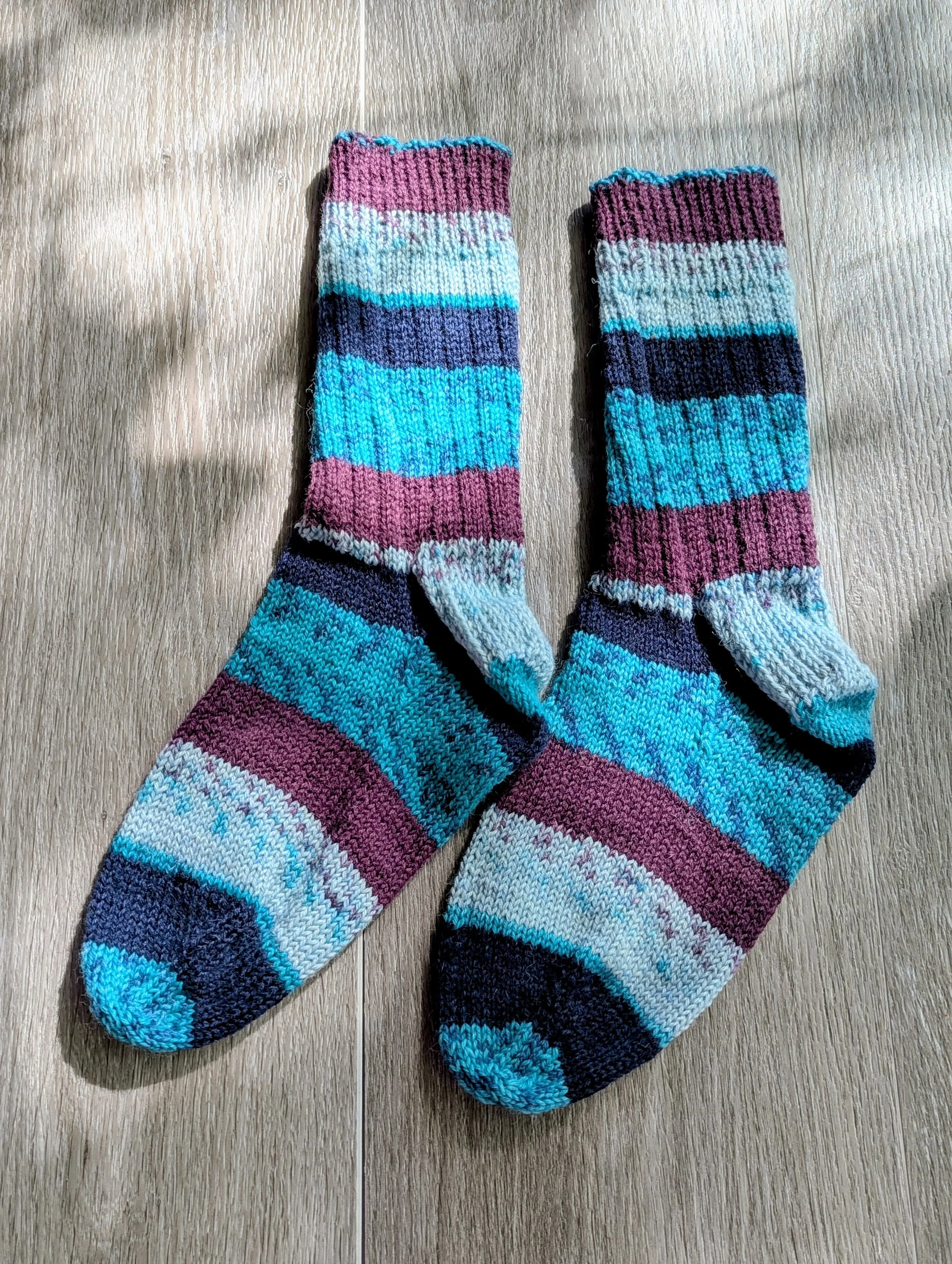 Handknit-Stiped Socks - Blues-and-Purples-1.jpg
