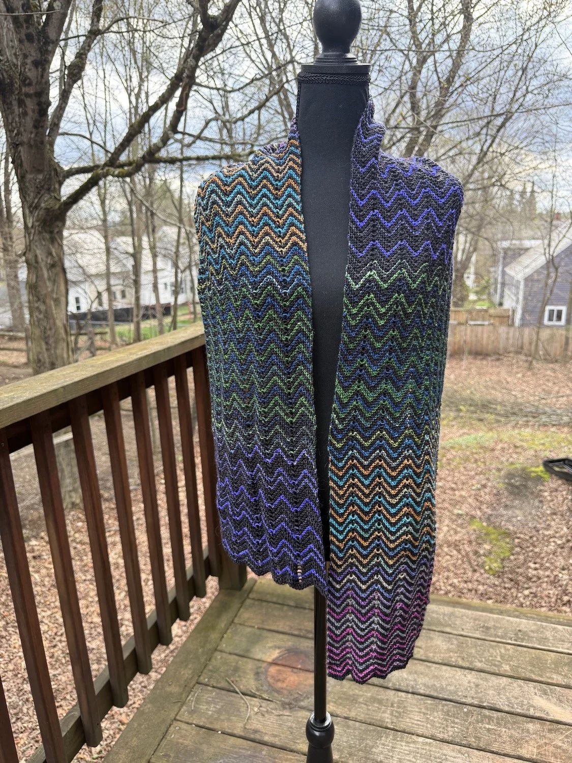Zig-Zag Shawl Scarf-knit with merino wool-measures 60-x-12".jpg