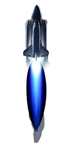 Hotel Mission AI | Hotel Beratung für Künstliche Intelligenz, Rakete im Weltall.