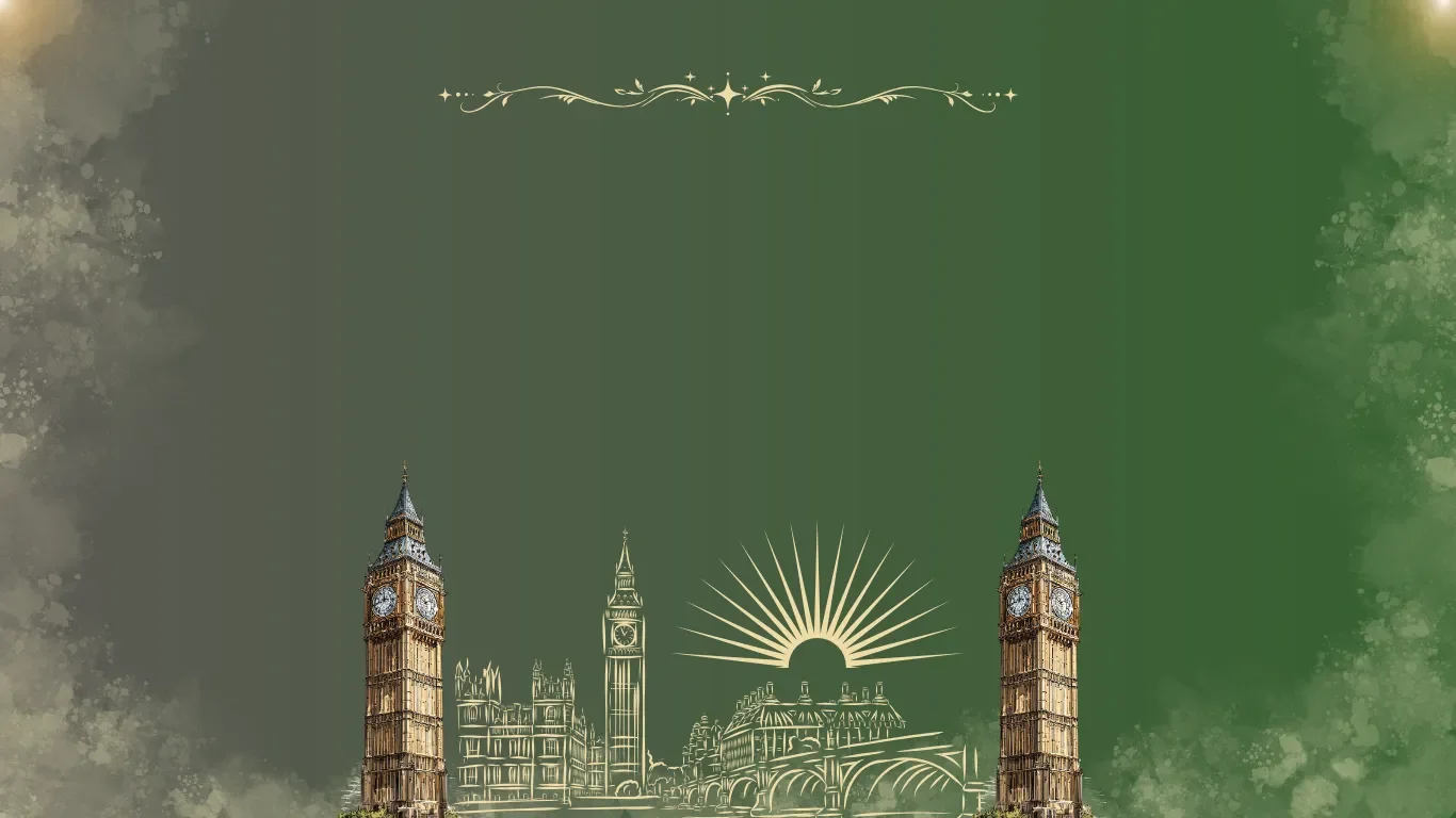 Cursuri de vară de limba engleză în Constanța la York Rose Language School, ilustrând Turnul Big Ben, Palatul Westminster și textul Module pentru copii și adolescenți pe fundal verde.