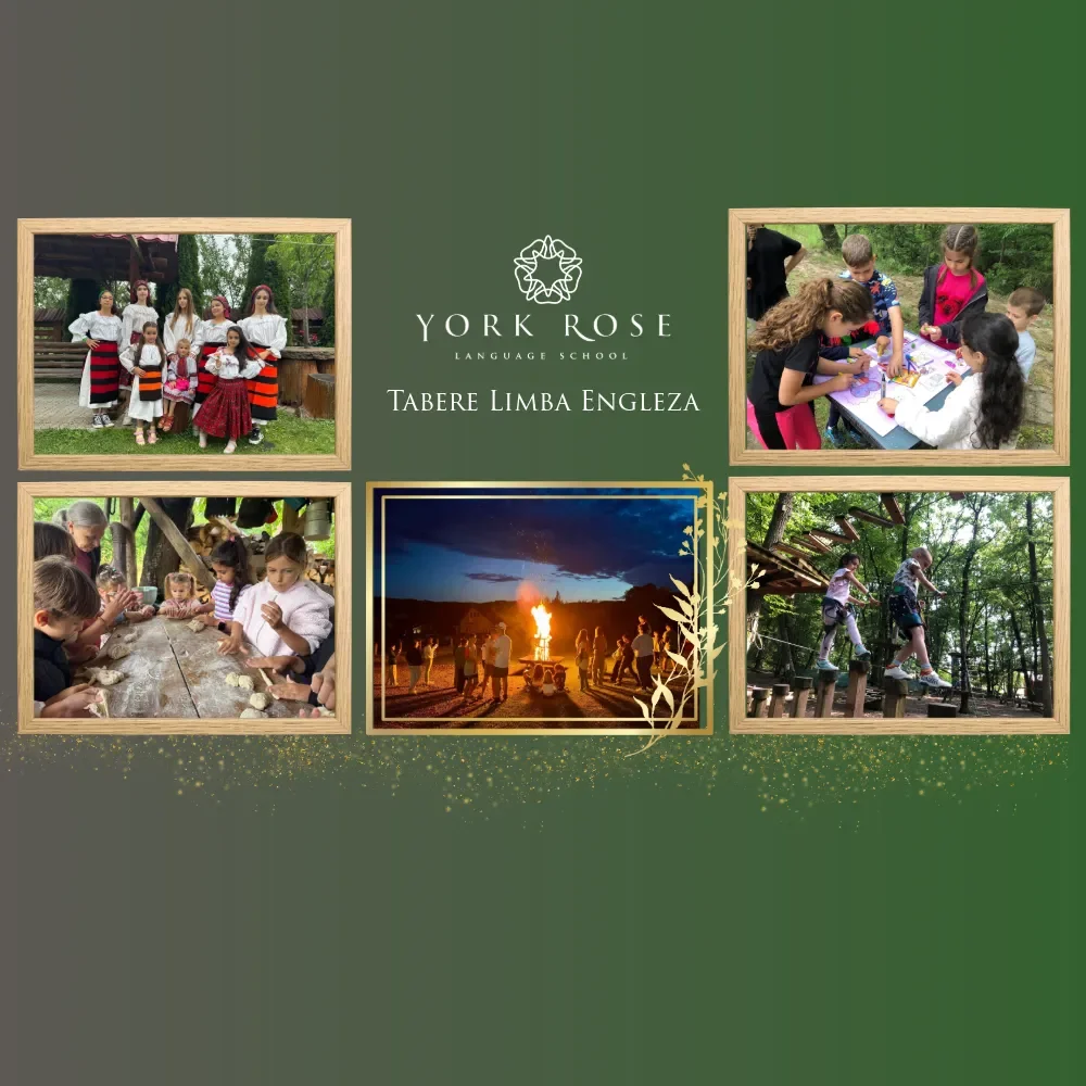 Tabără de limba engleză 2026 York Rose Constanța. Experiență educațională imersivă pentru copii, axată pe conversație, socializare și dezvoltarea abilităților lingvistice într-un mediu distractiv.