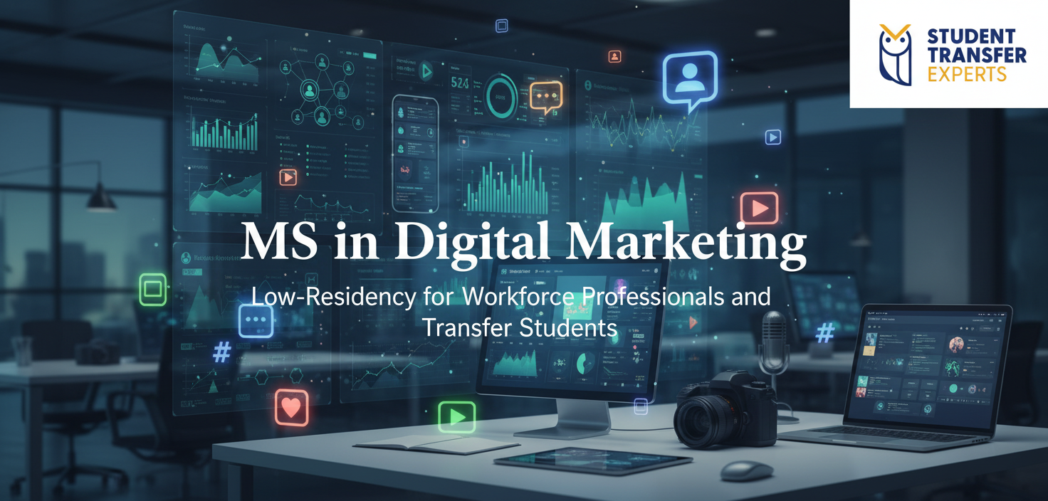 MS in Digital Marketing Low-Residency Programmes for Transfer Students and Workforce Learners