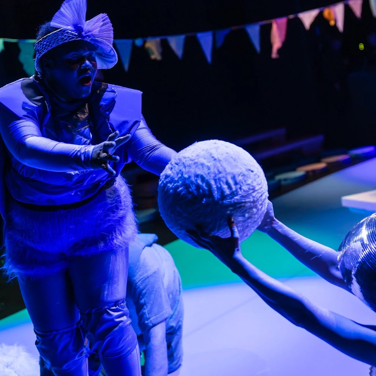 Theater piece about three friends planning a fest