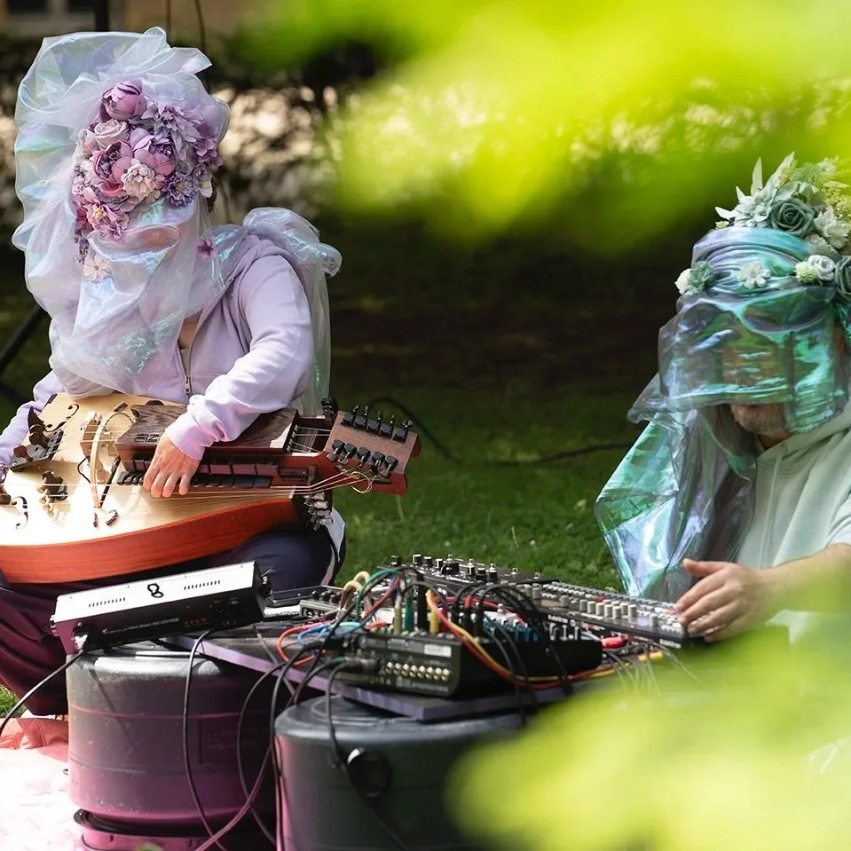 Relaxed concert in a city park