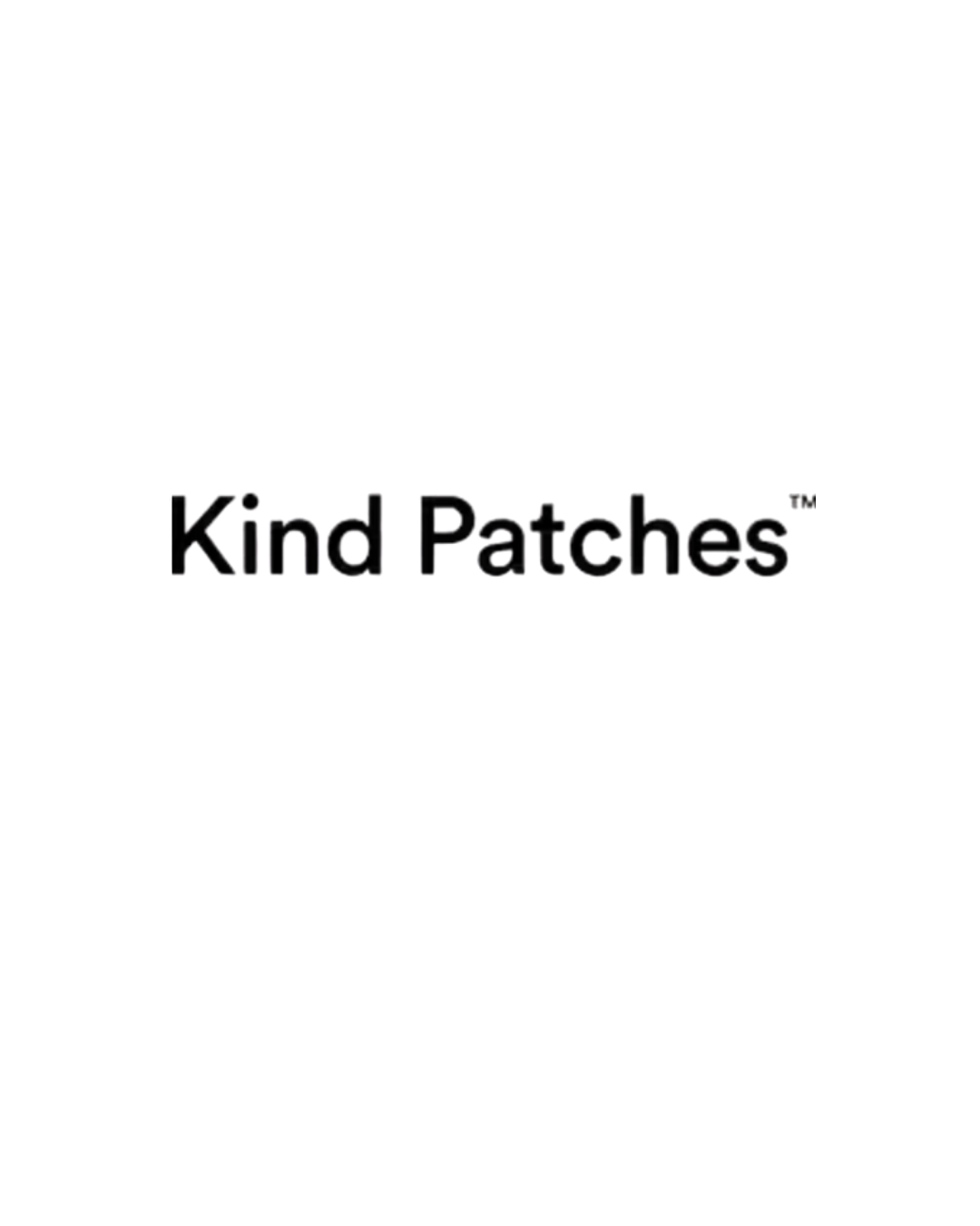 Logo of the animated series 'Kind Patches' featuring a stitched purple puppy with a smiling face and floppy ears.