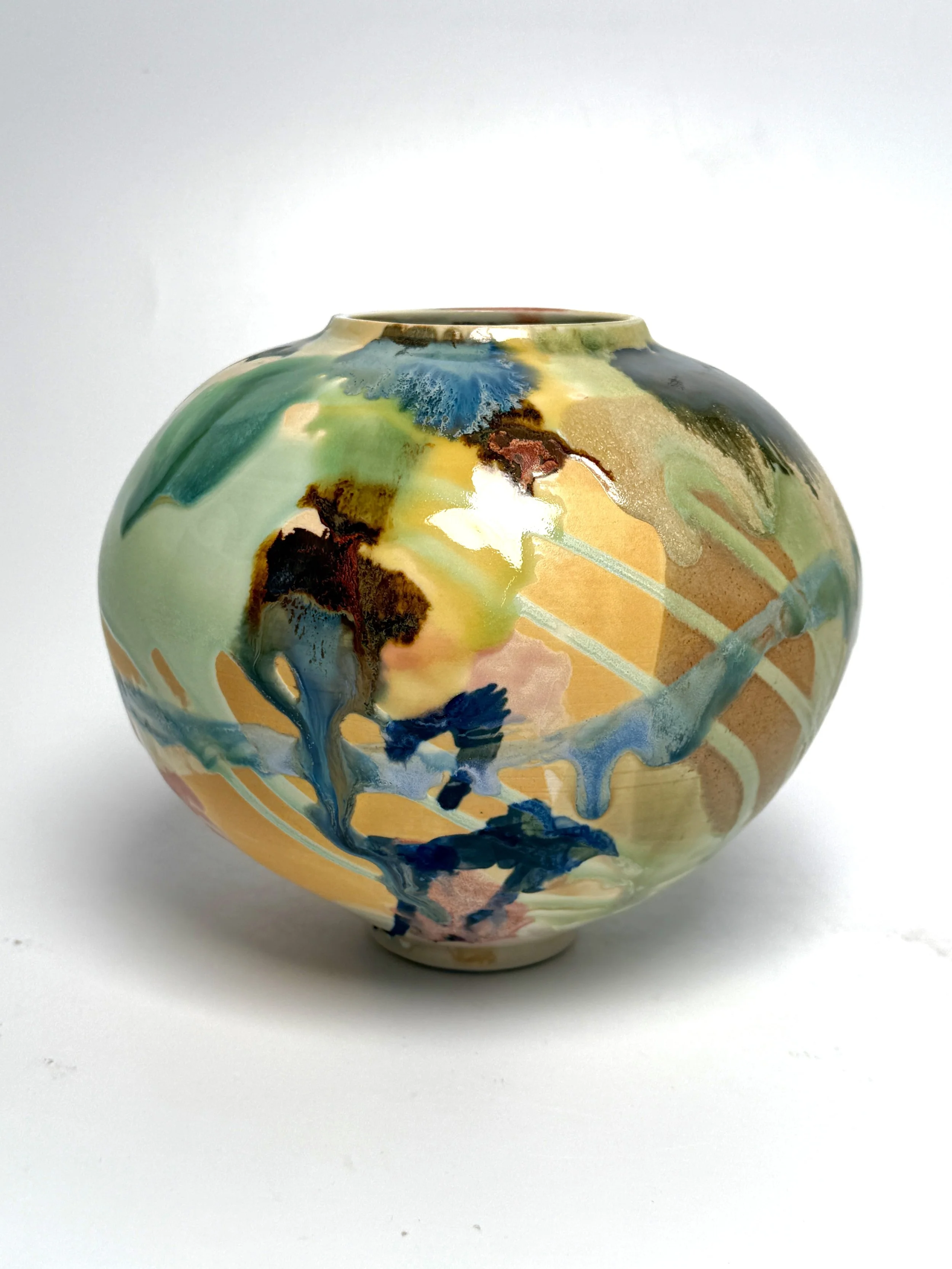 Moon Jar Color Study (2025) - Porcelain,  glaze - 12 x 12 x 11 in 