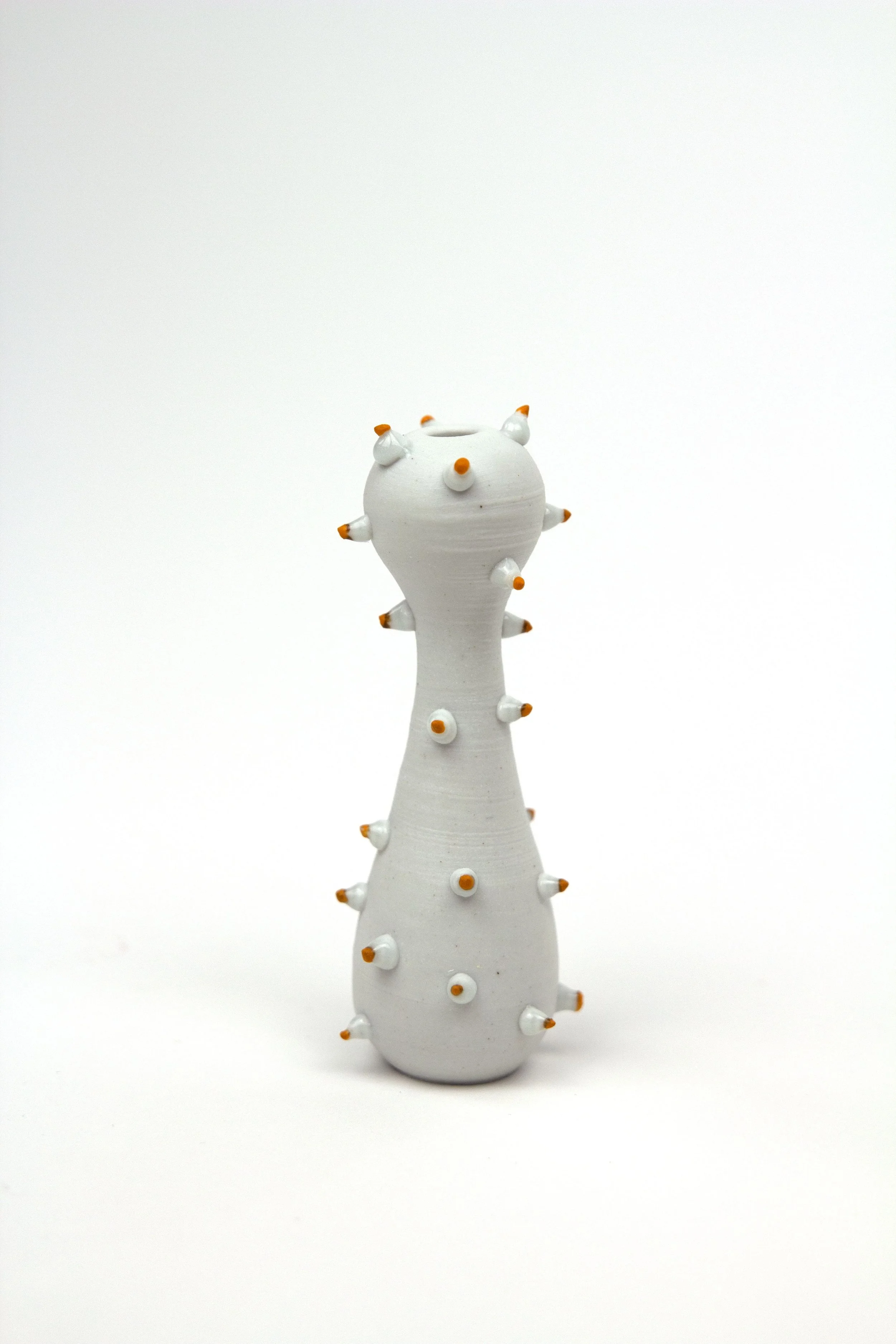 Skeletal Cnidaria (2025) - Porcelain, glaze, underglaze - 1.75 x 1.75 x 4 in 