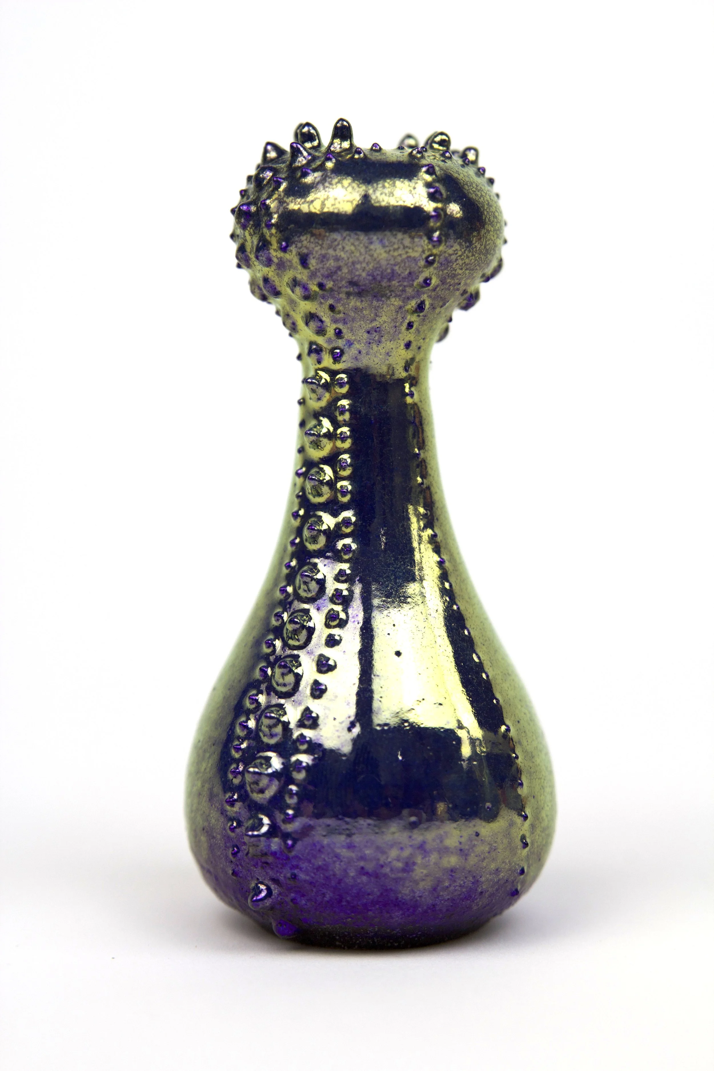 Luster Cnidaria (2025) - Stoneware, in-glaze luster, slip - 2 x 2 x 4 in 