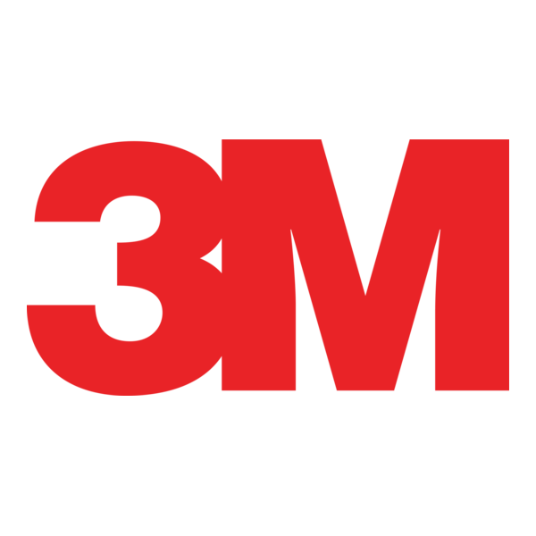 Rødt 3M-logo på hvit bakgrunn