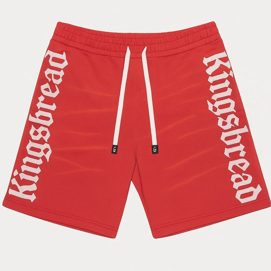 Kingsbread Red Statement Shorts – Premium Streetwear