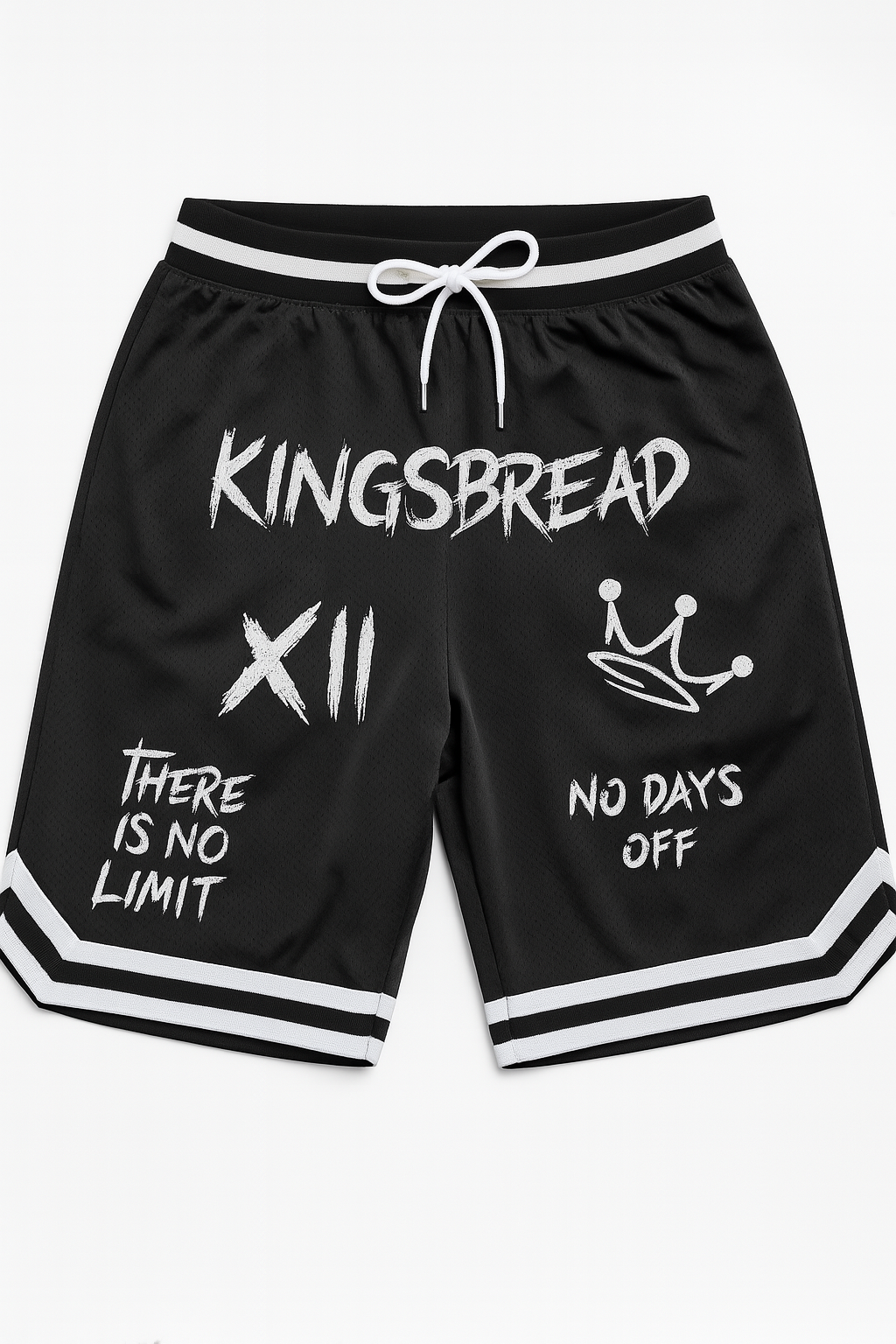 Kings Bread “No Days Off XII” Player Shorts – Black/WhiteEdition