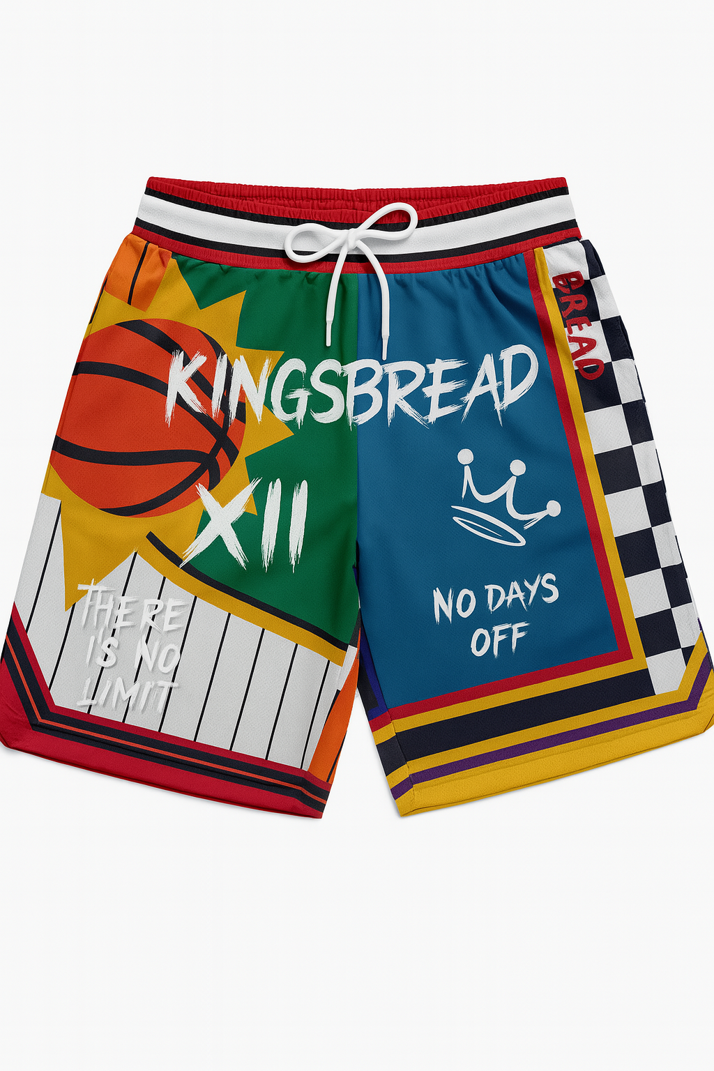 Kingsbread “No Days Off XII” Player Shorts – Light Blue/MulticolorEdition