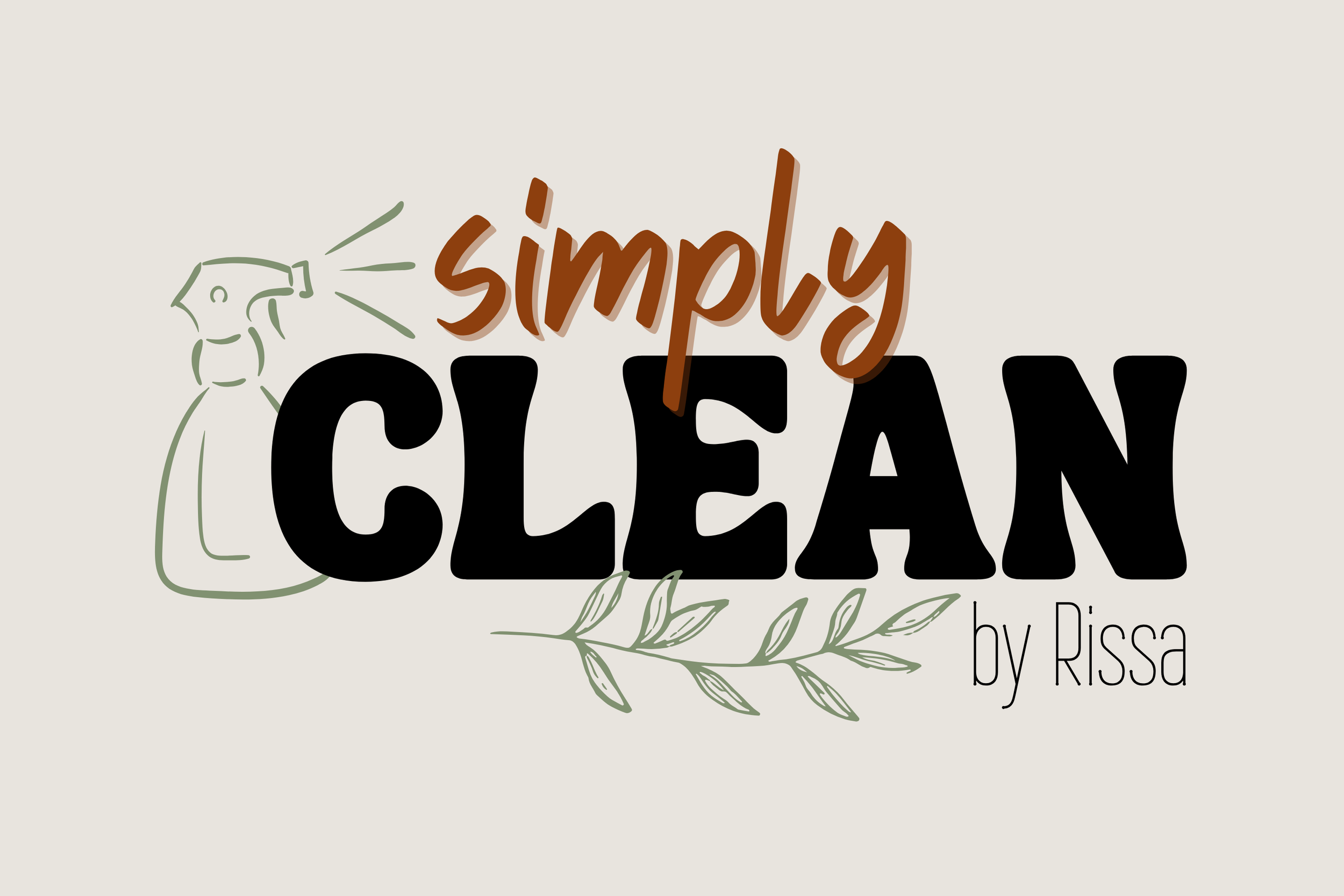 Simply Clean by Rissa logo, a Seven4 Marketing client offering residential and commercial cleaning services.