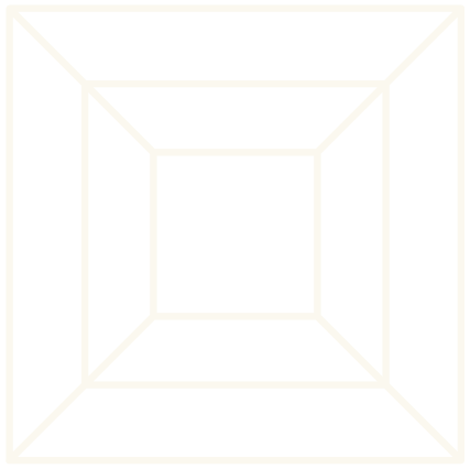 An abstract outline icon with a rainbow-shaped pattern within a circle shape.