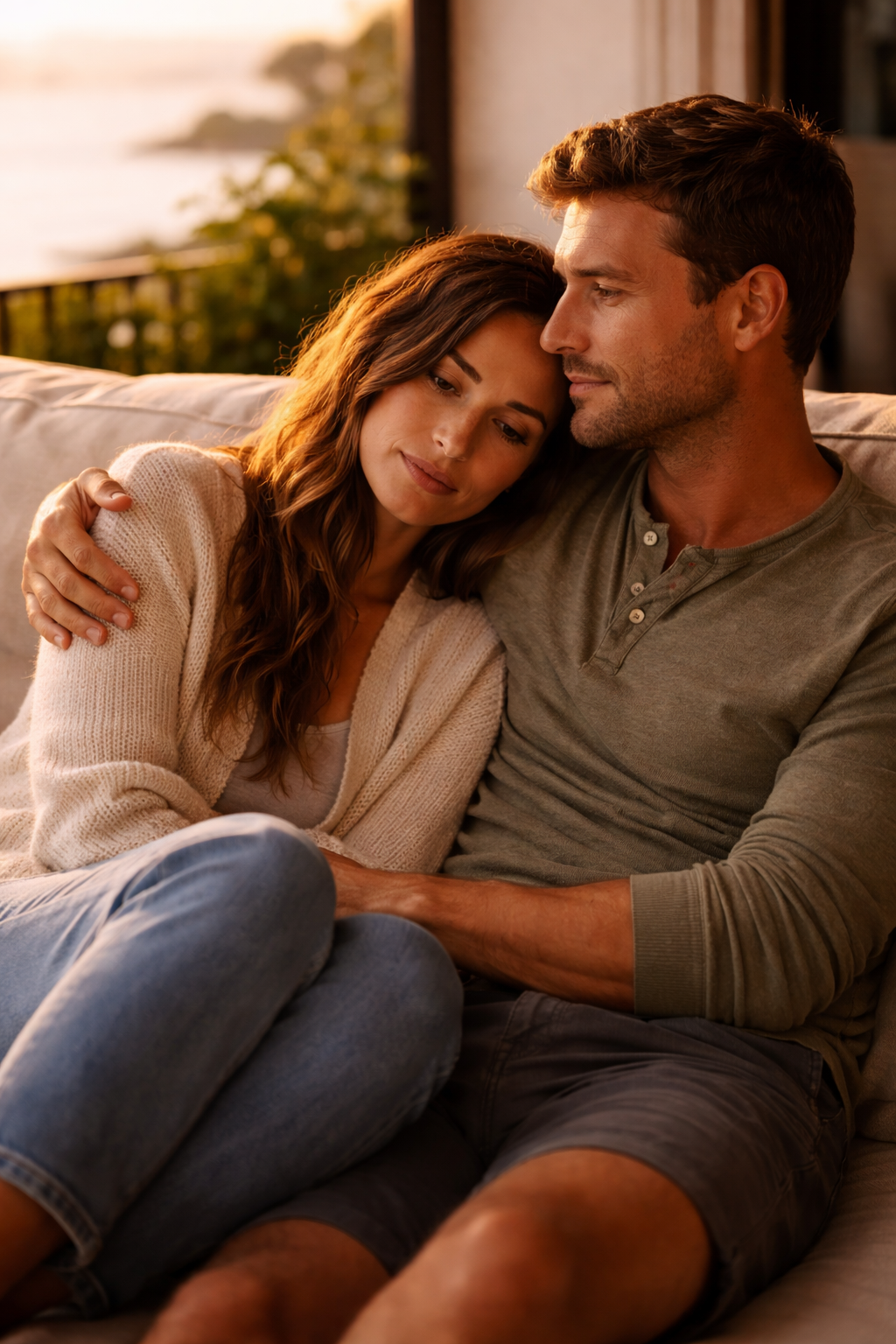 Couple Sharing a moment in a quiet living room