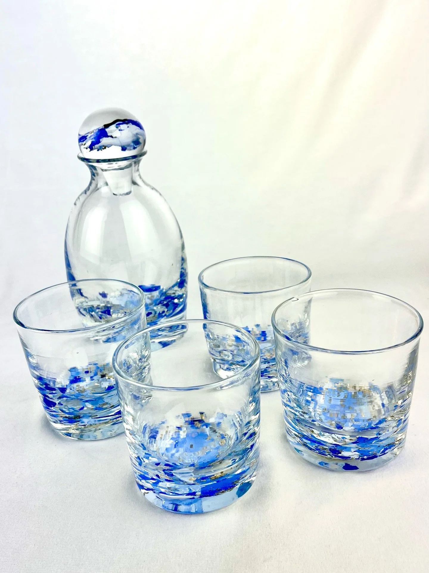 This rocks glass set got shipped out to Arizona last week! #glassblowing #handmade #whiskey