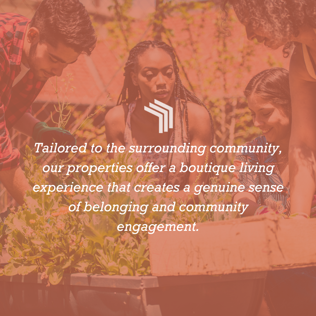 Community Garden Overlaid with Red Color and Text 