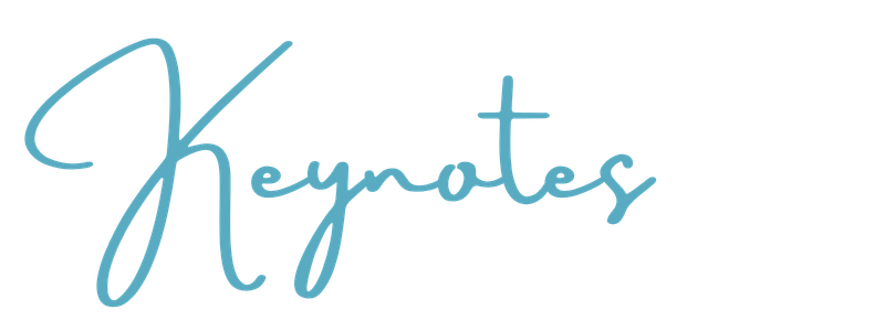 The word "Keynotes" written in light blue cursive font on a black background.