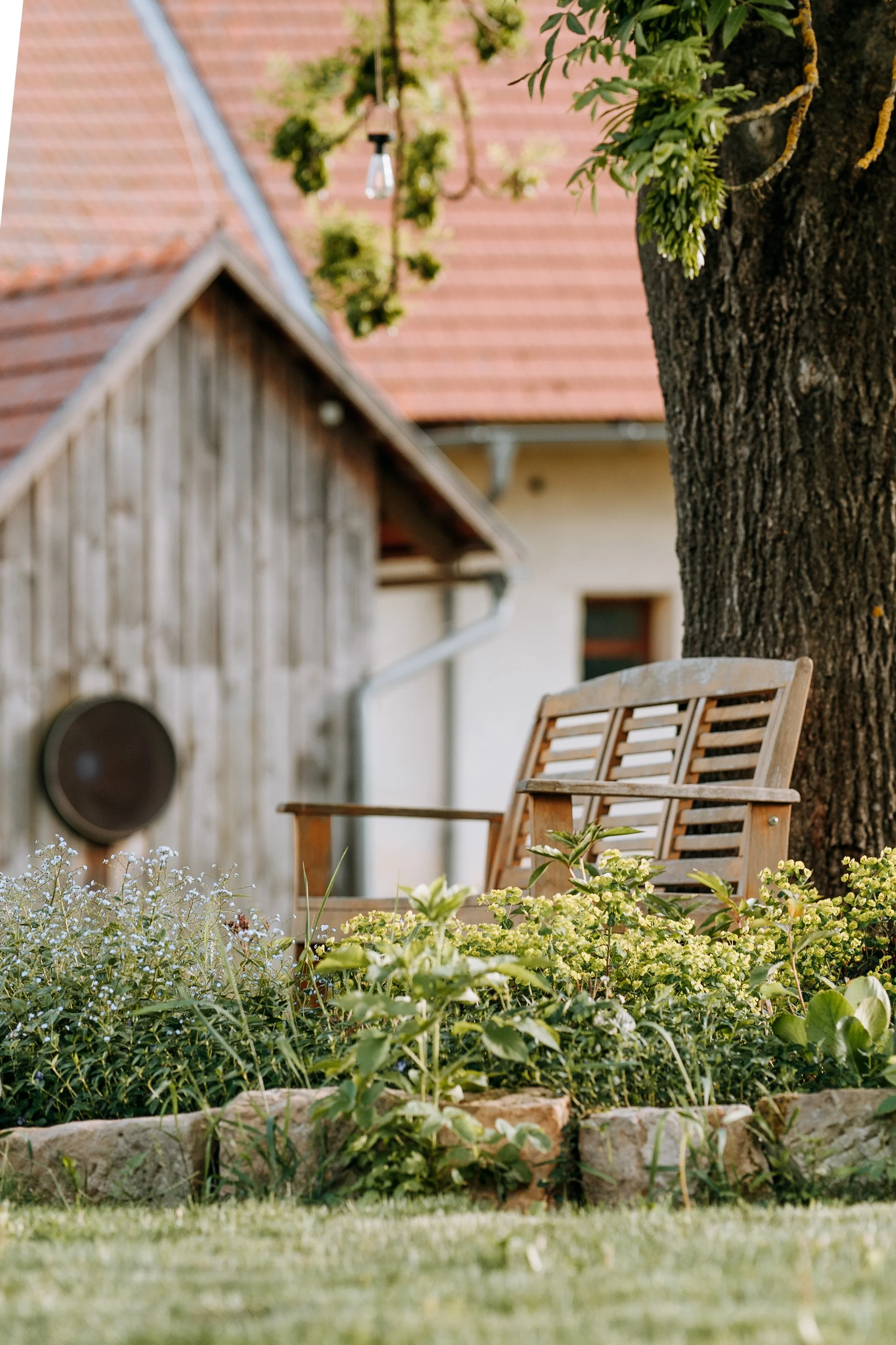 klidná zahrada pro focení
