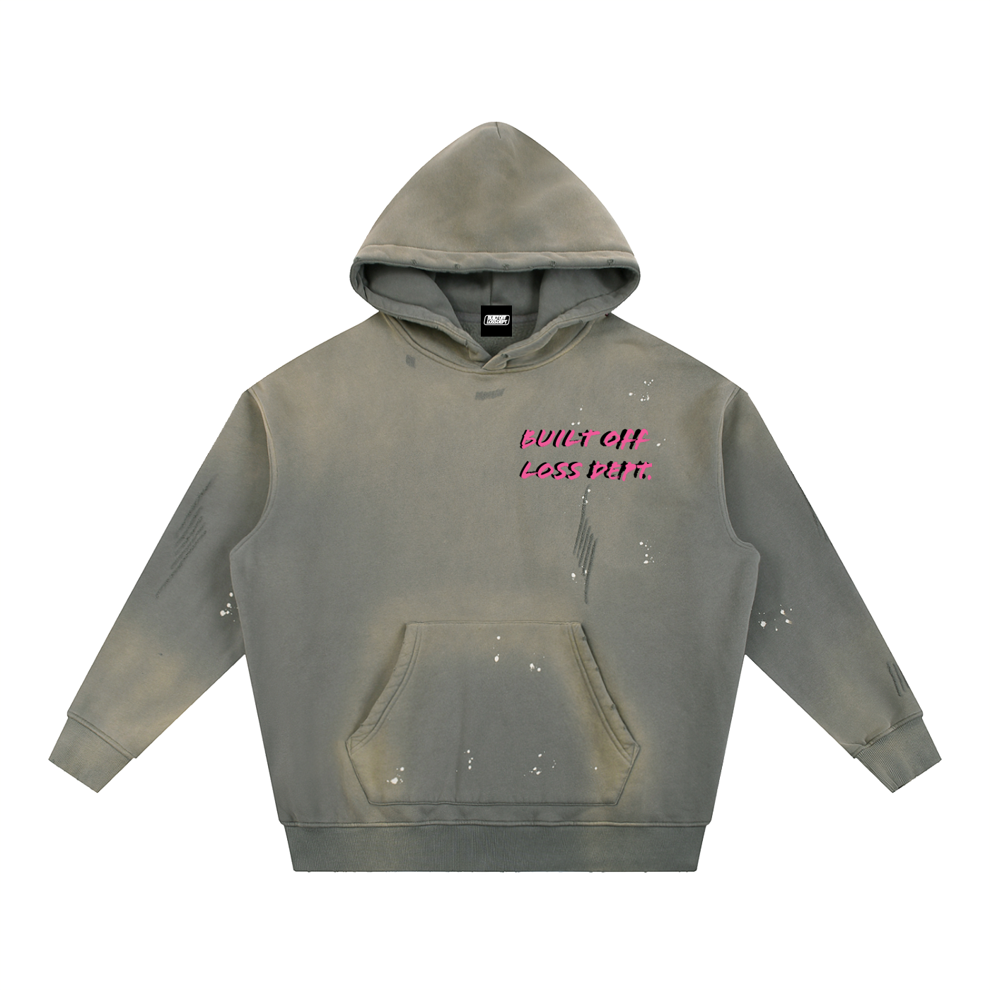 Grey/Pink 'Loss into Lesson' Hoodie